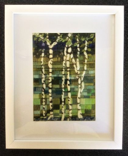 Young birch forest (2): unique fibre art
